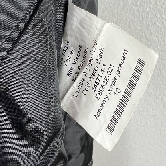 Vtg 80s Size 10 Jacket Coat Jacquard Metallic Fairy Goth Sparkle Artsy Unique - Picture 10 of 10